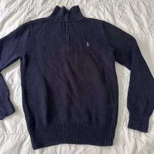 Boys Polo Quarter Zip Sweater size Medium